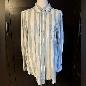 Dress Up Dress Down Oversized Flowing Sheer AE Dress Shirt Size S